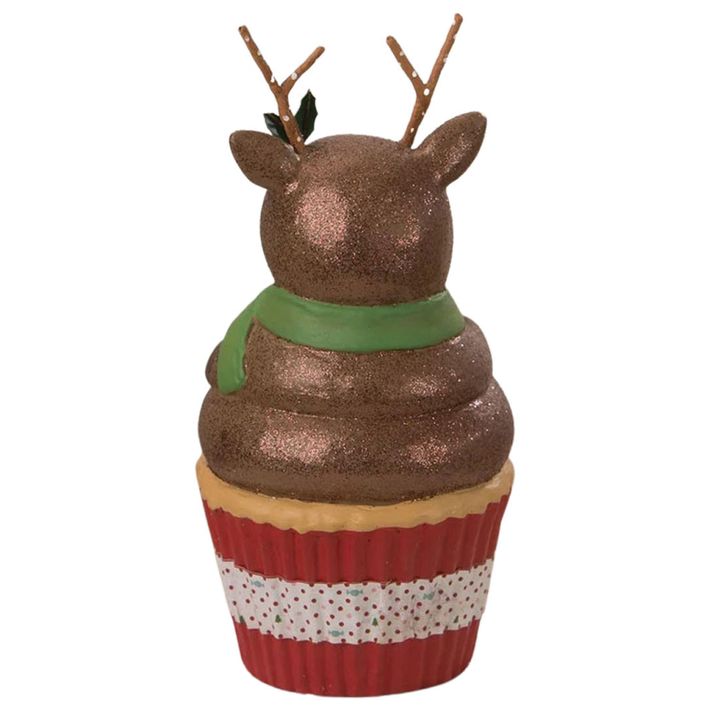 Rudolph Cupcake Container Christmas Decor by Bethany Lowe Designs back