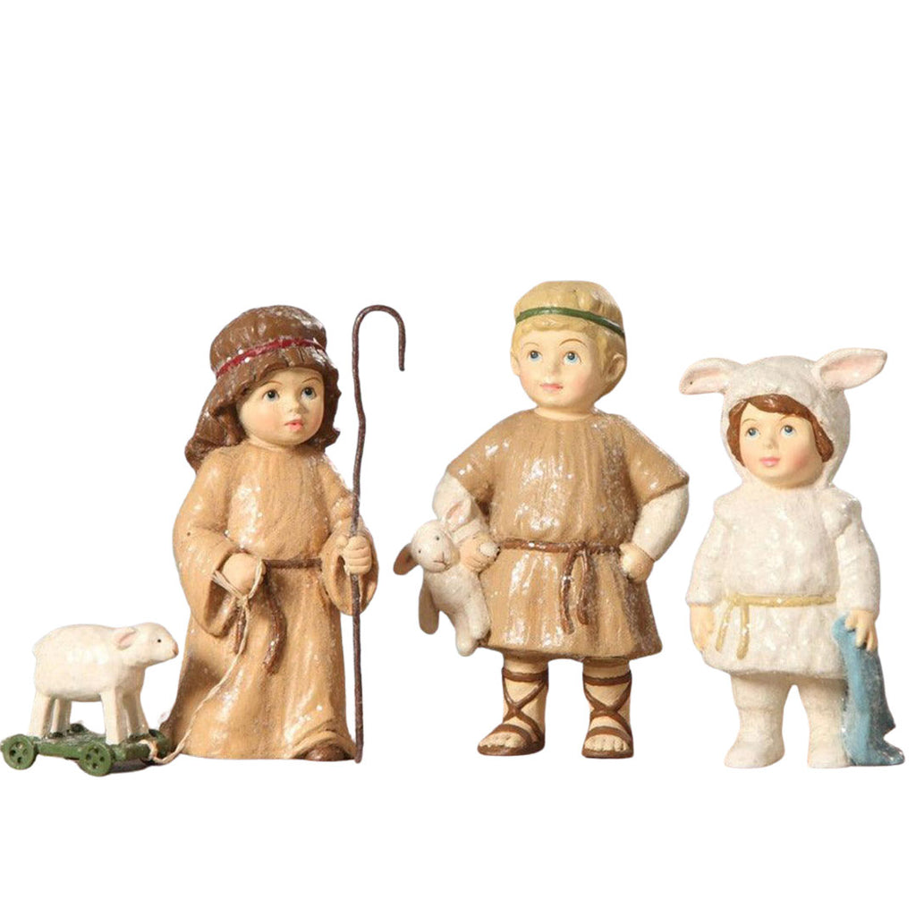 Shepherds and Lost Sheep Christmas Figurines by Bethany Lowe