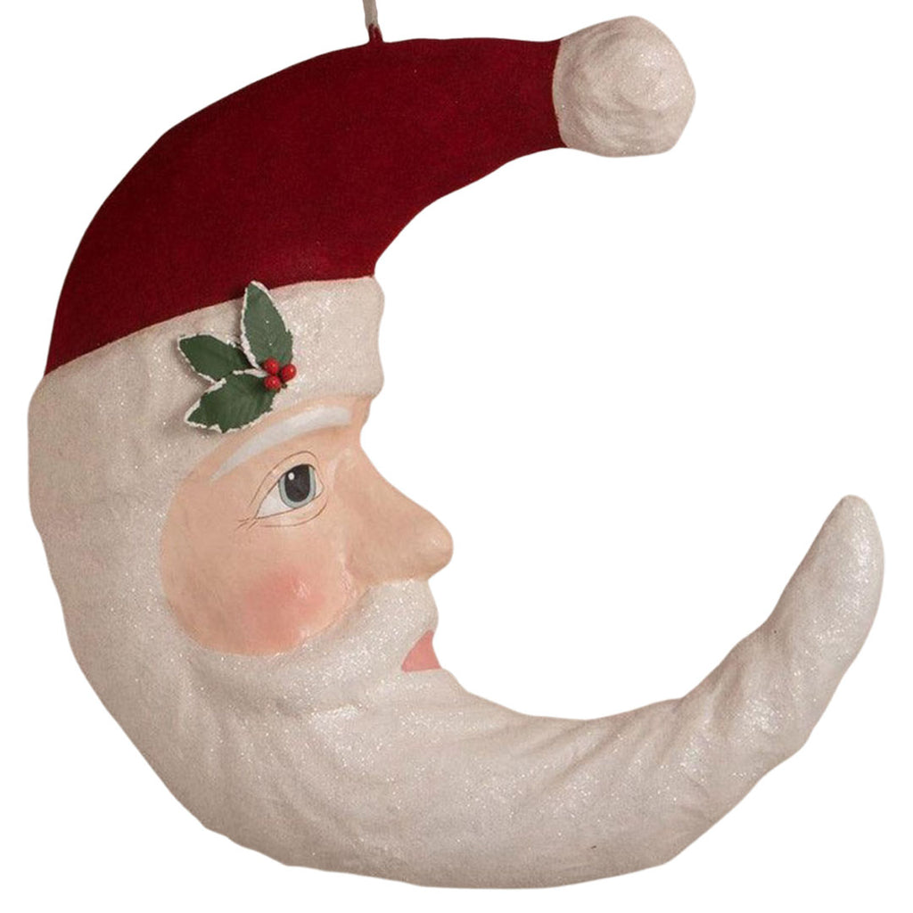 Traditional Santa Moon Large Ornament by Bethany Lowe, Christmas Ornaments