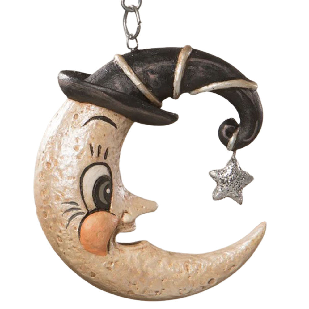 Crescent Wanda Luna Ornament Folk Art by Johanna Parker front