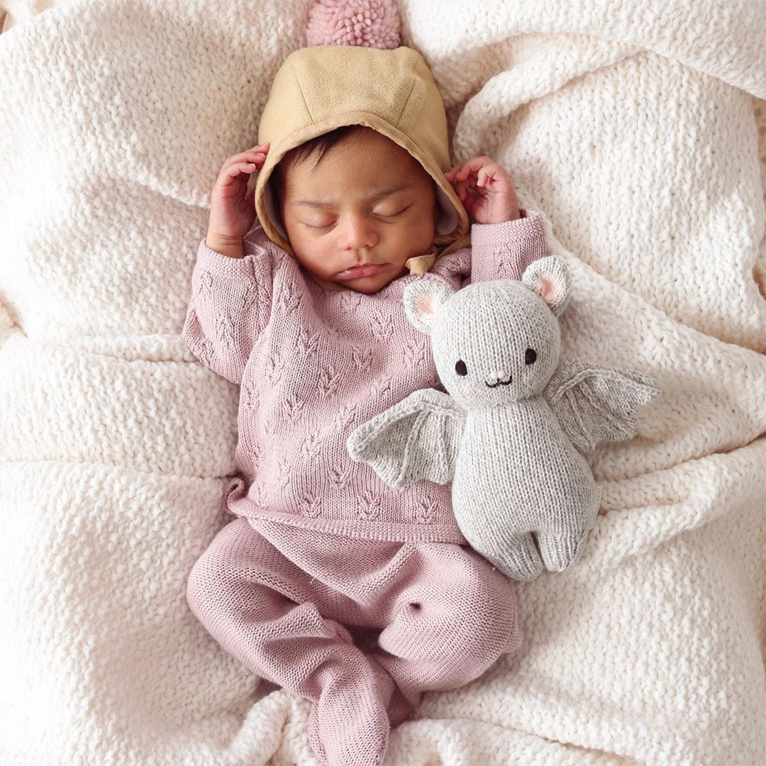Cuddle Kind Baby Bat Grey lifestyle