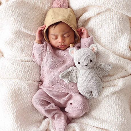 Cuddle Kind Baby Bat Grey lifestyle