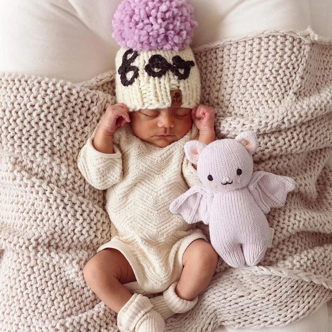 Cuddle Kind Baby Bat Lavender lifestyle