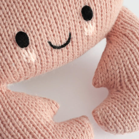 Cuddle Decor Cuddle Kind Baby Crab Blush close up