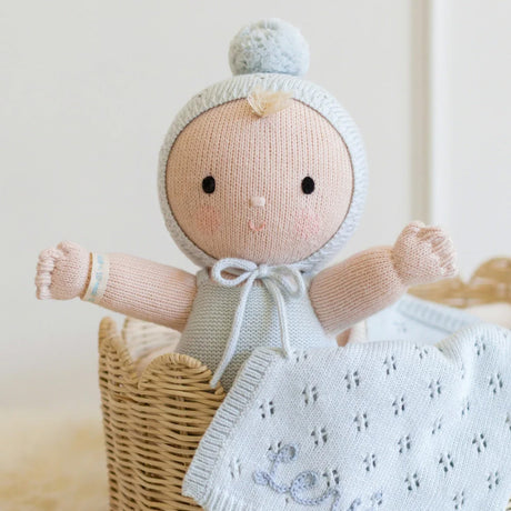 Cuddle Decor Cuddle Kind My First Baby Bluebell 14" front lifestyle