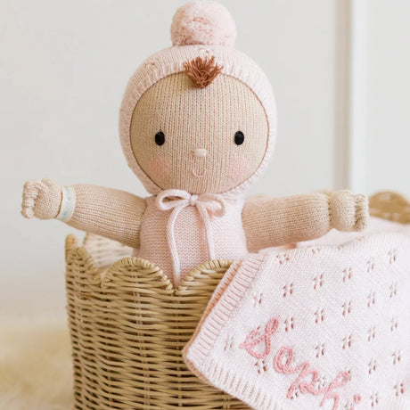 Cuddle Decor Cuddle Kind My First Baby Blush 14" front lifestyle