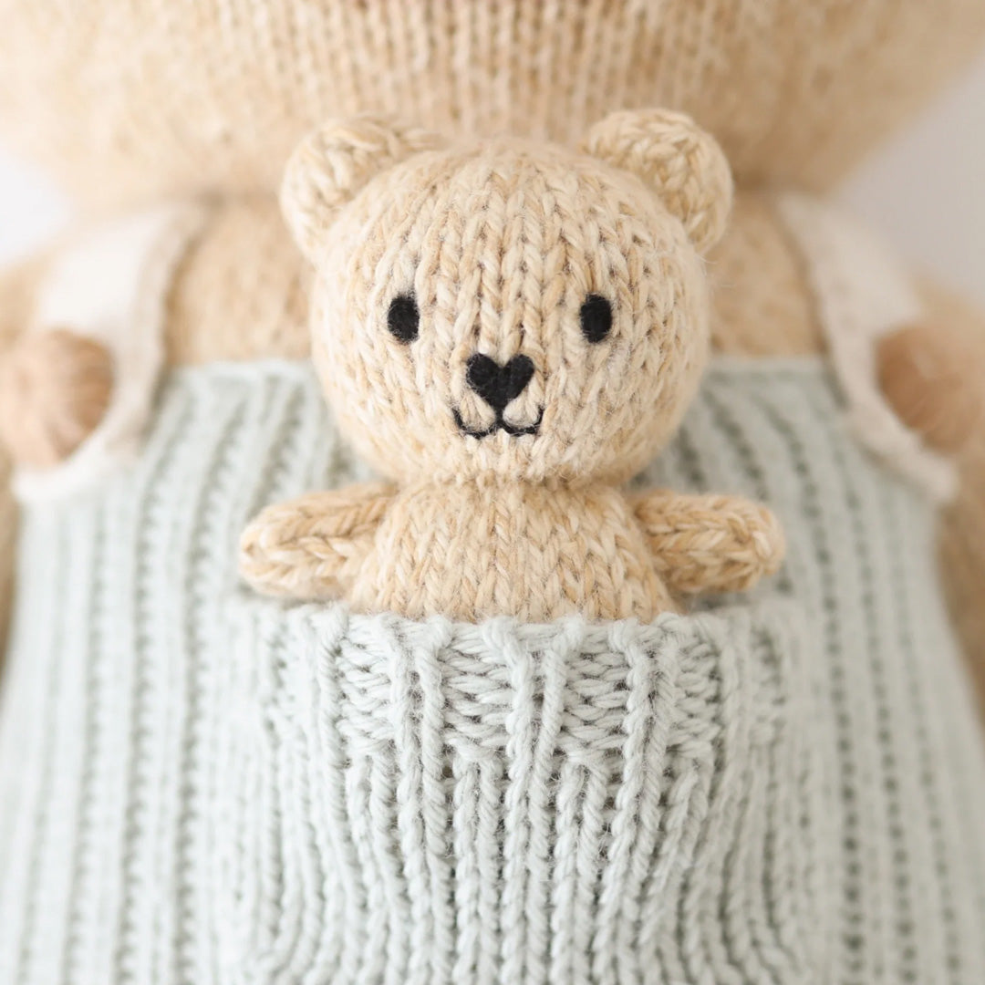 Cuddle Decor Alexander the Honey Bear by Cuddle+Kind close up