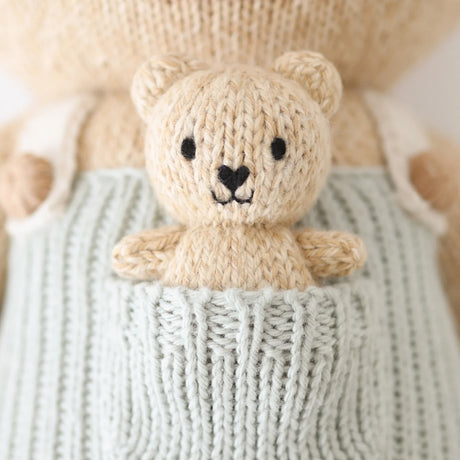 Cuddle Decor Alexander the Honey Bear by Cuddle+Kind close up