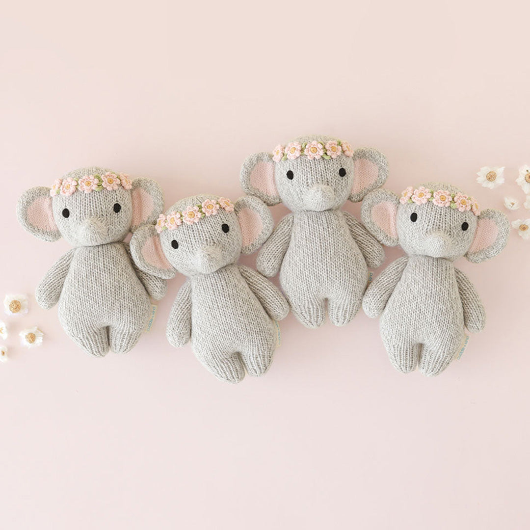 Cuddle Kind Baby Elephant Blush Floral 5