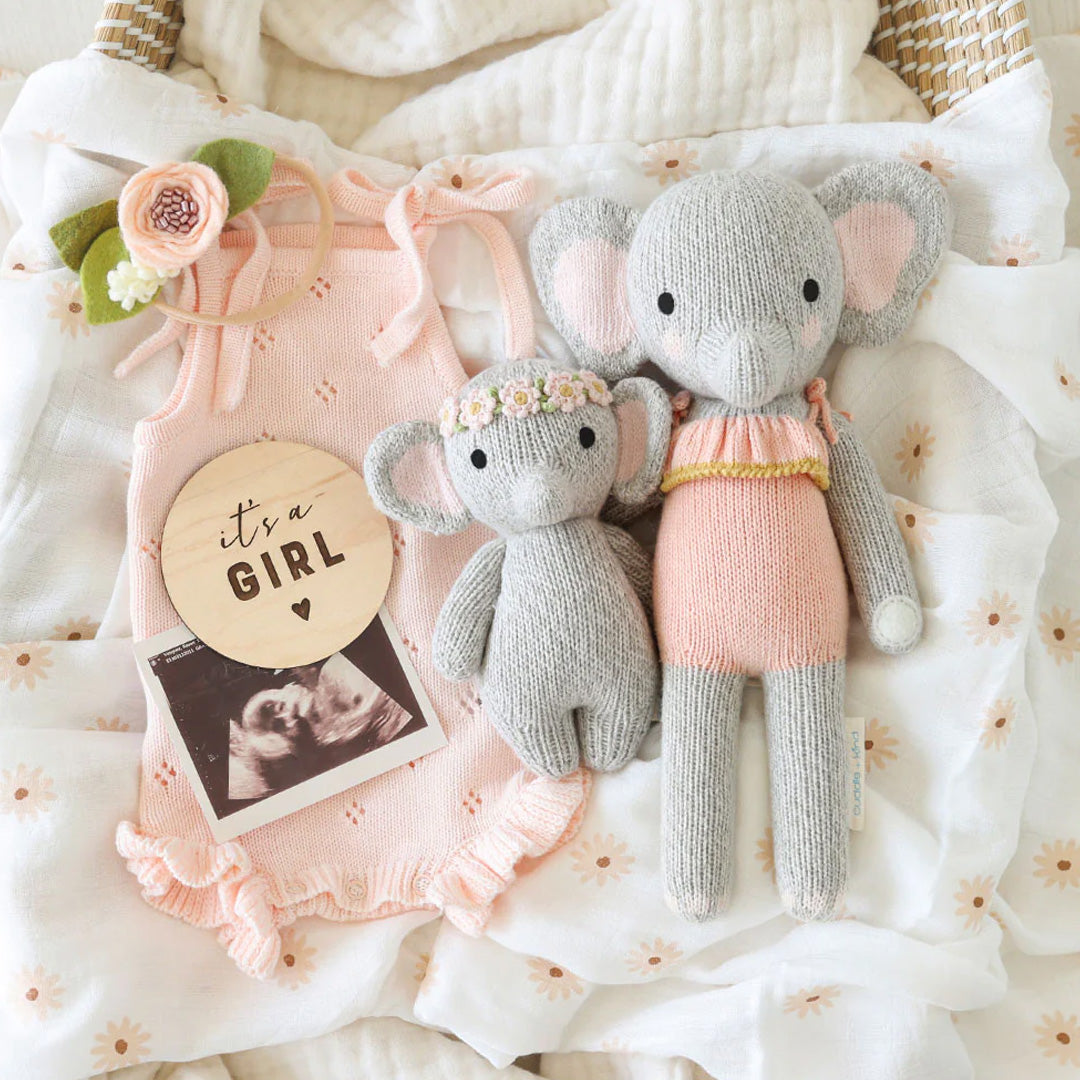 Cuddle Kind Baby Elephant Blush Floral 6