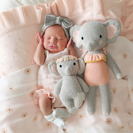 Cuddle Kind Baby Elephant Blush Floral 7