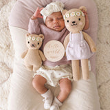 Cuddle Kind Baby Honey Bear Ivory Floral 7