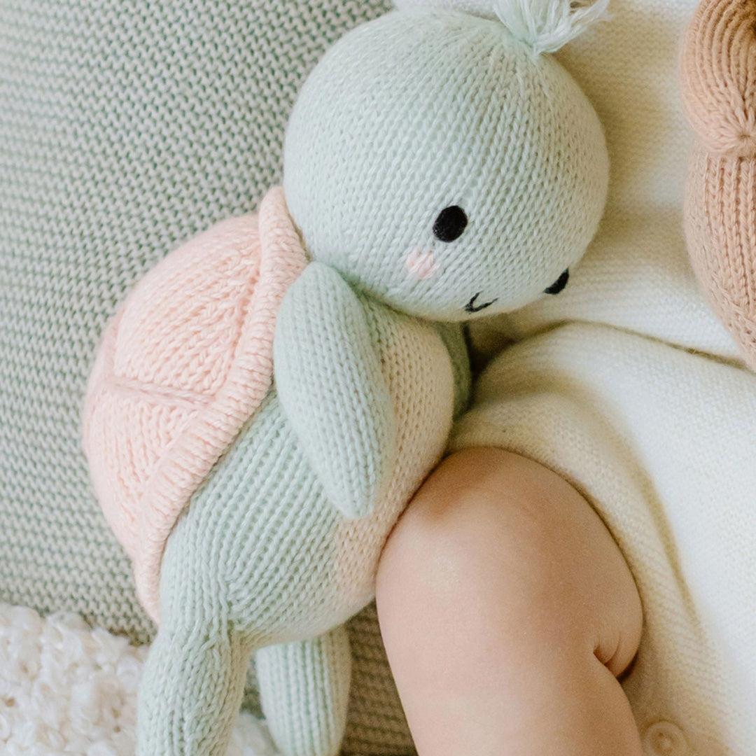 Cuddle Decor Cuddle and Kind Baby Sea Turtle Powder Pink lifestyle