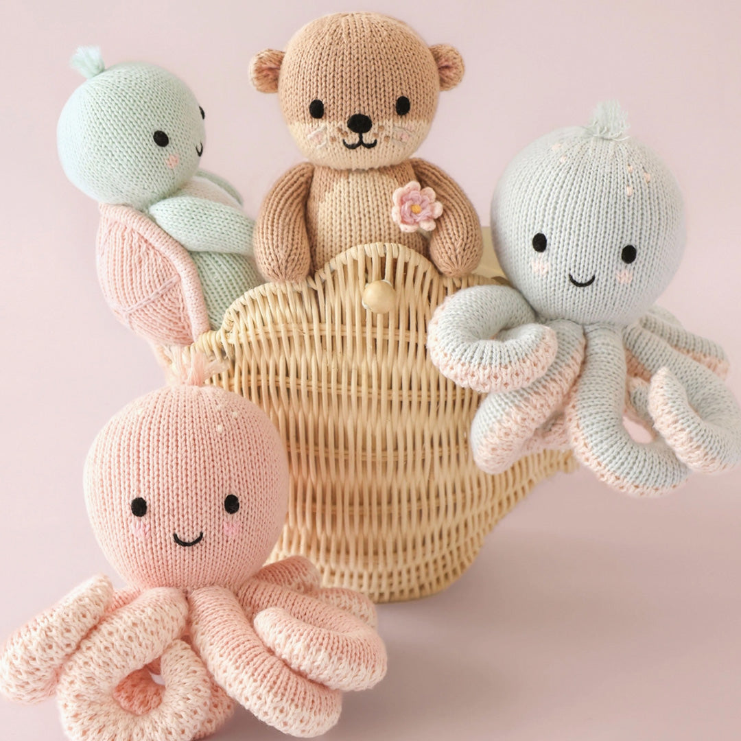 Cuddle Decor Cuddle and Kind Baby Sea Turtle Powder Pink set
