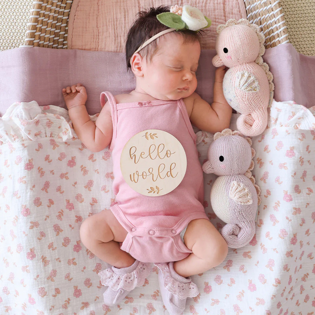 Cuddle Decor Cuddle and Kind Baby Seahorse Powder Pink lifestyle