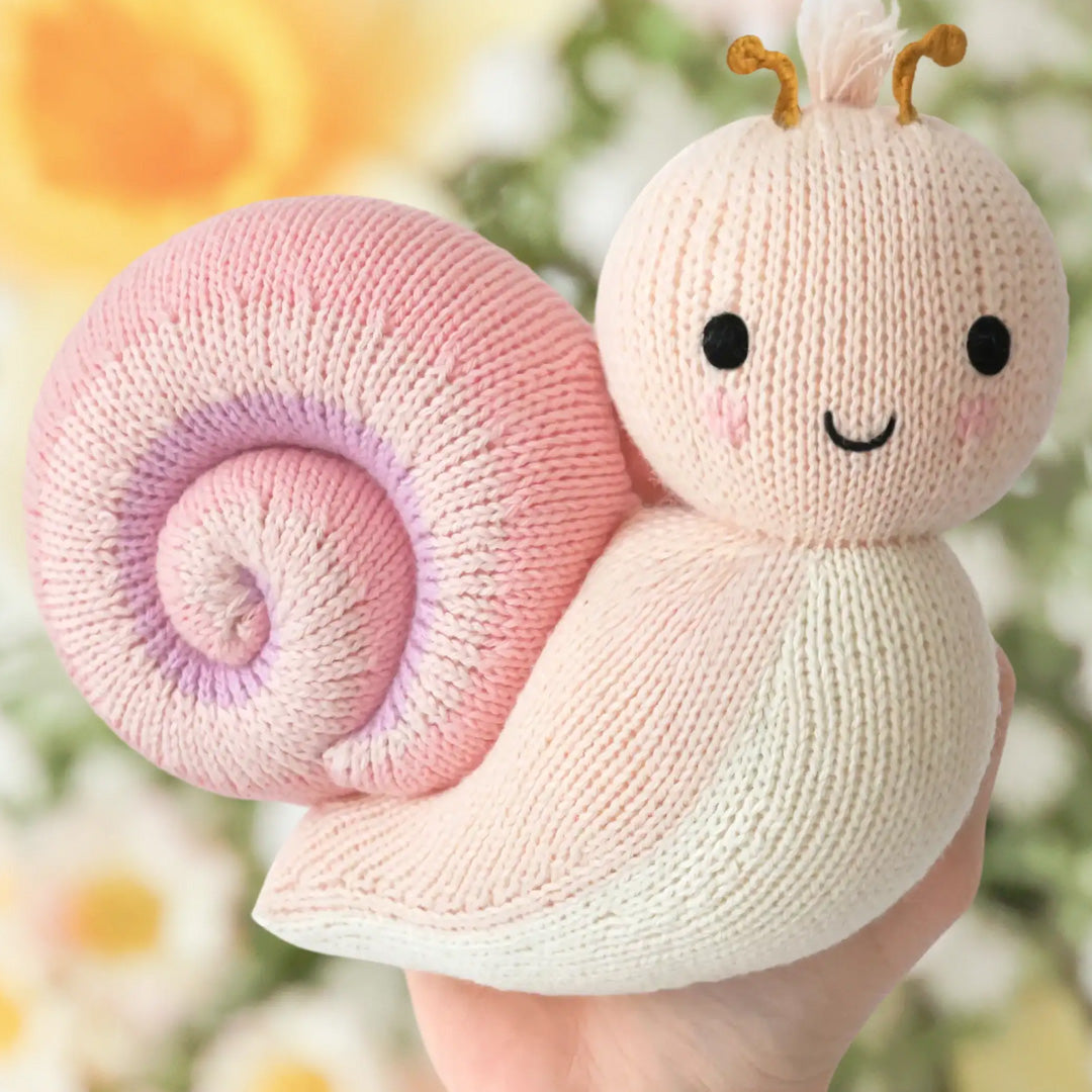 Cuddle Decor Baby Snail Peony by Cuddle+Kind front