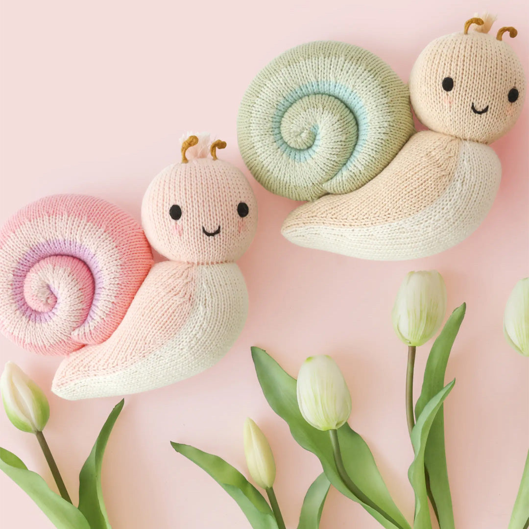 Cuddle Decor Baby Snail Peony by Cuddle+Kind lifestyle set