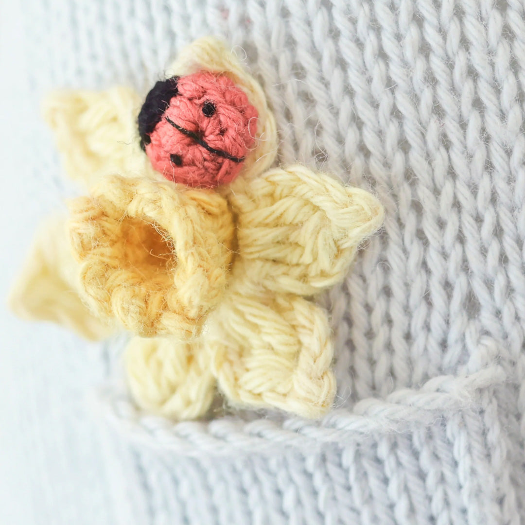 Cuddle Decor Cuddle and Kind Beatrice the Mouse Periwinkle close up