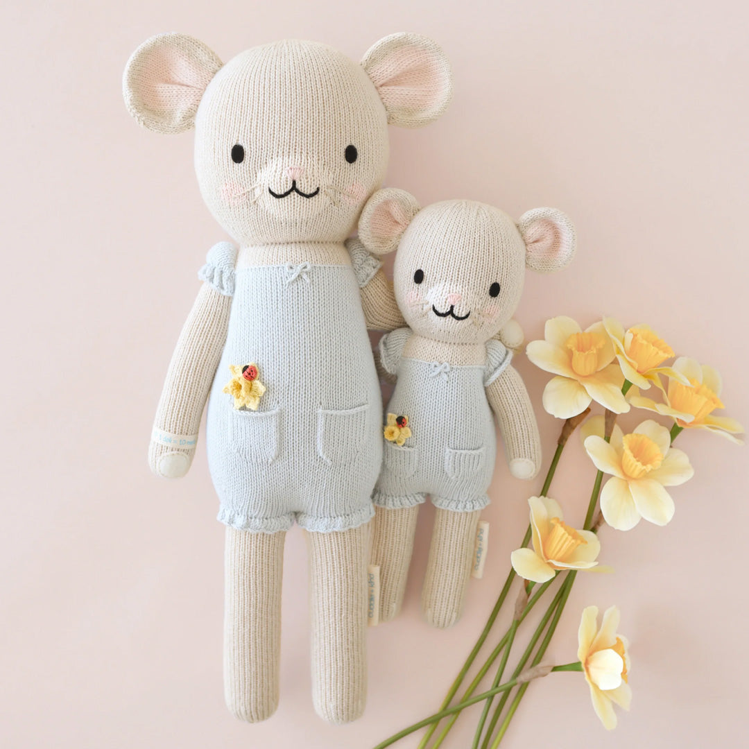 Cuddle Decor Cuddle and Kind Beatrice the Mouse Periwinkle set