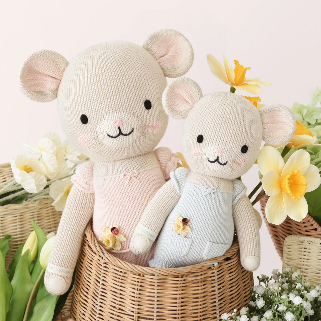 Cuddle Decor Cuddle and Kind Beatrice the Mouse Periwinkle set