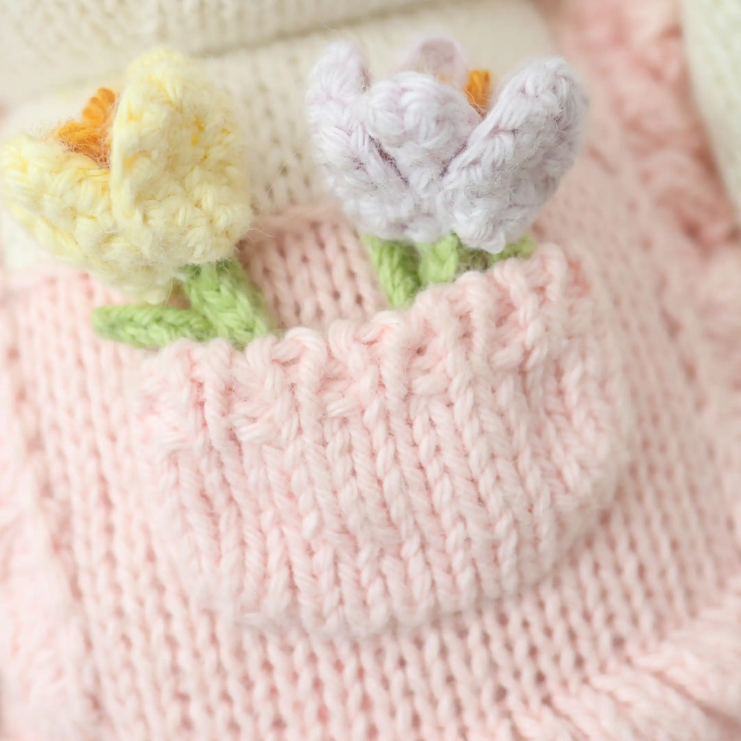 Cuddle Decor Clover the Bunny Blossom by Cuddle+Kind close up