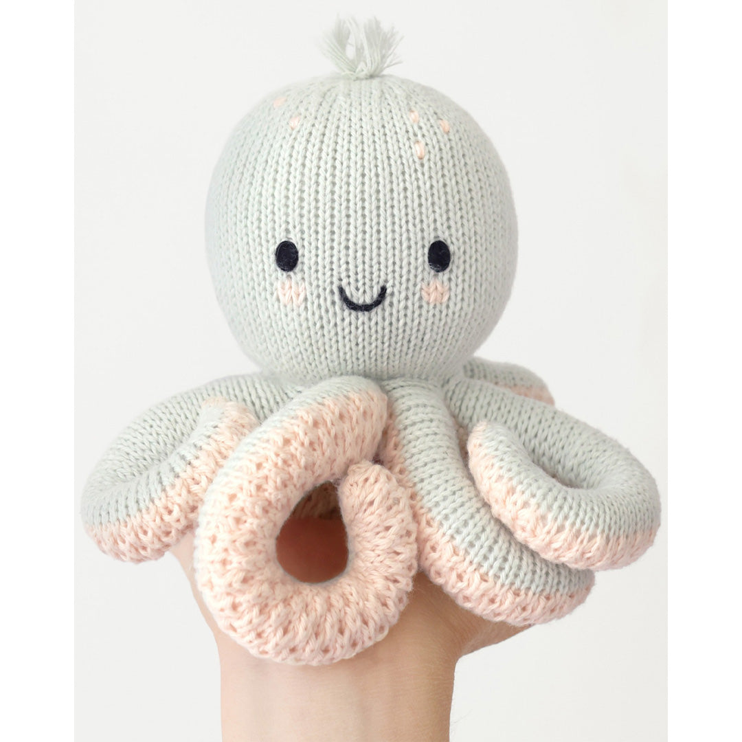 Cuddle Decor Cuddle and Kind Baby Octopus Sea Glass Blue front