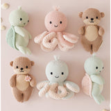 Cuddle Decor Cuddle and Kind Baby Octopus Sea Glass Blue front set
