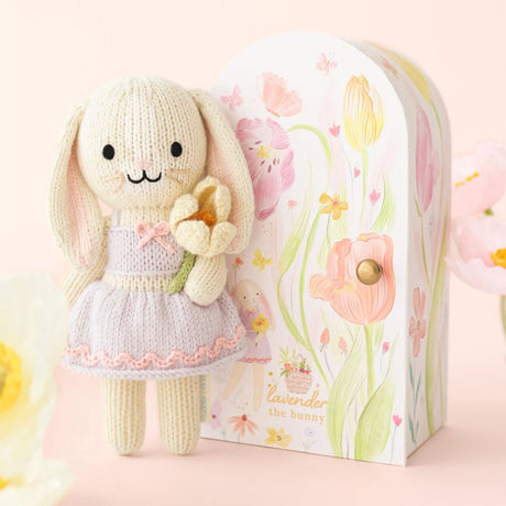 Cuddle Decor Tiny Lavender the Bunny by Cuddle+Kind front lifestyle 1