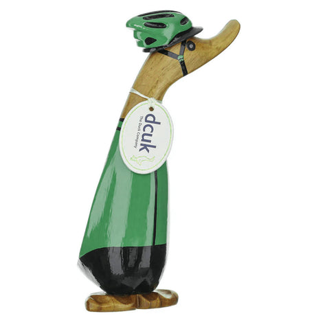 Cyclist Duckling GREEN 9"