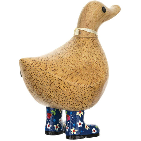 DCUK Floral Boots Ducky BLUE back