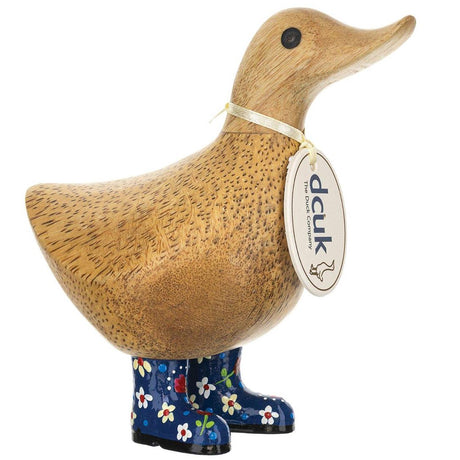 DCUK Floral Boots Ducky BLUE front