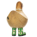 DCUK Floral Boots Ducky GREEN back