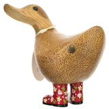 DCUK Floral Boots Ducky RED back