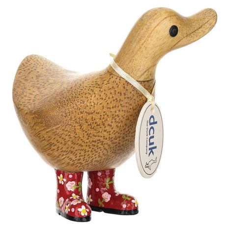 DCUK Floral Boots Ducky RED front