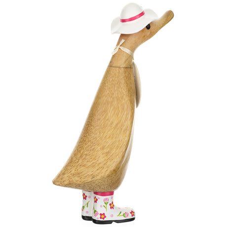 Flower Hat and Boot Duckling CARNATION 8.8" back
