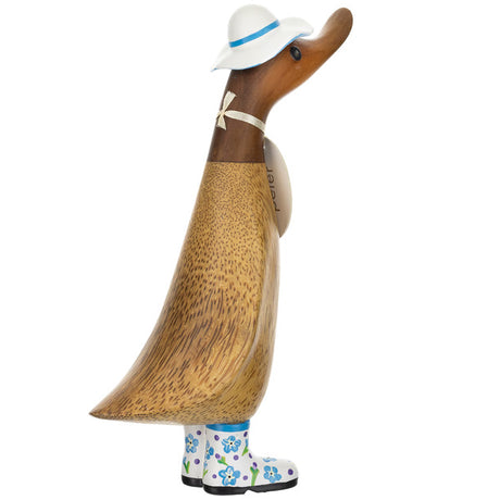 DCUK Flower Hat and Boot Duckling Forget Me Not 8.8" back