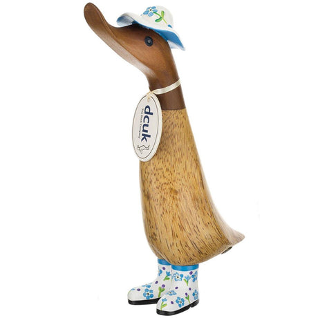 DCUK Flower Hat and Boot Duckling Forget Me Not 8.8" front