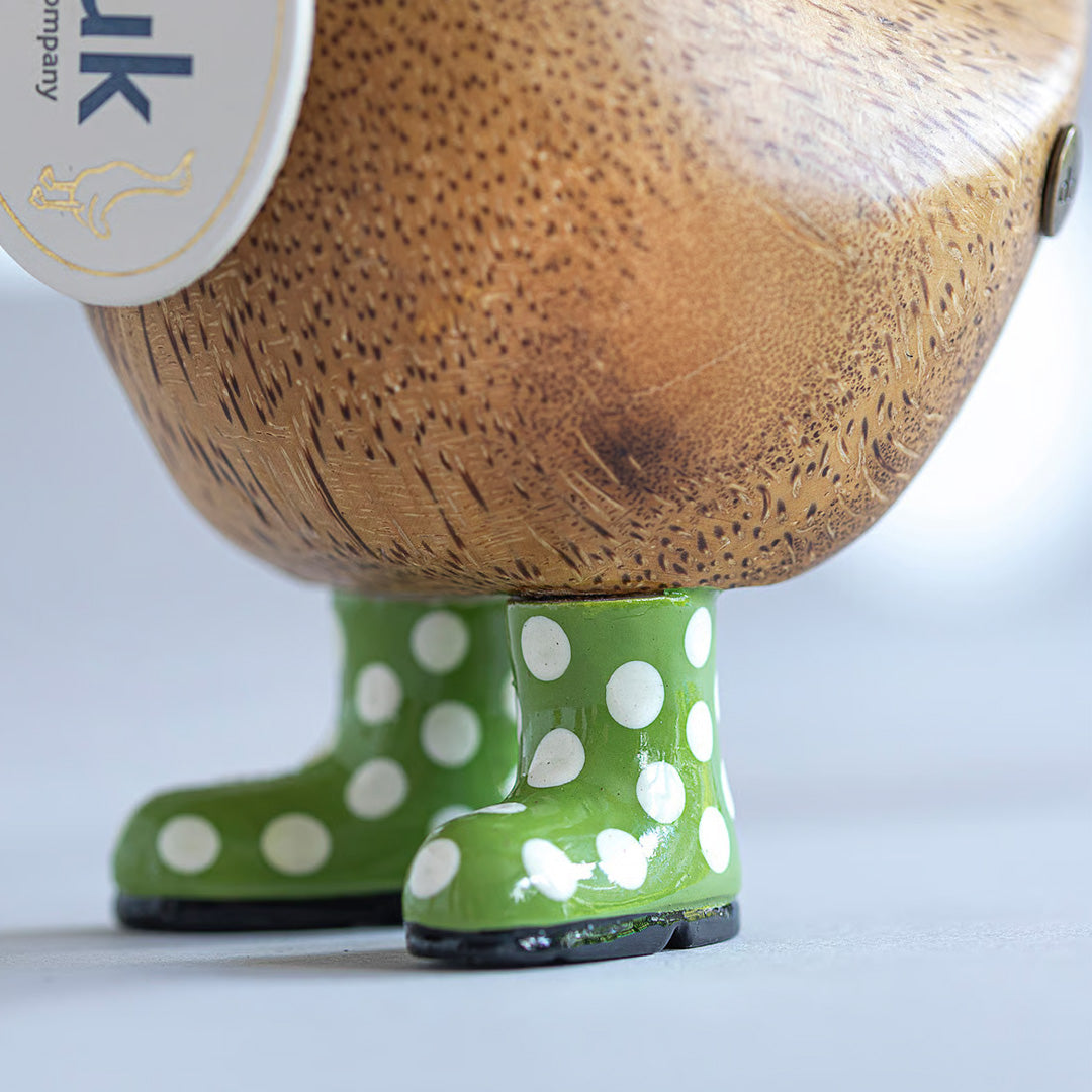 DCUK Spotty Hat & Boots Ducky GREEN lifestyle close up