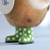DCUK Spotty Hat & Boots Ducky GREEN lifestyle close up