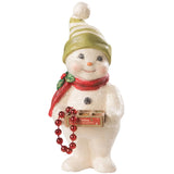 Deck the Halls Snowman 5.75" front white