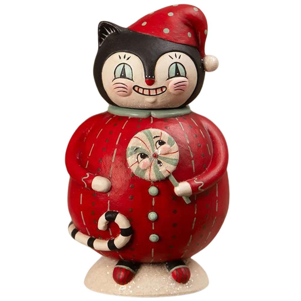 Johanna Parker for Bethany Lowe Dezzy-Purr Sweet Dreams Jar front white