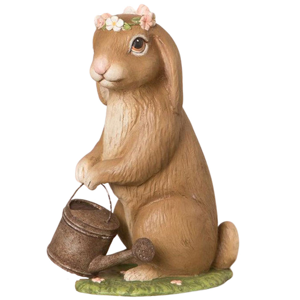 Flora Bunny Easter Figurine by Bethany Lowe Designs front