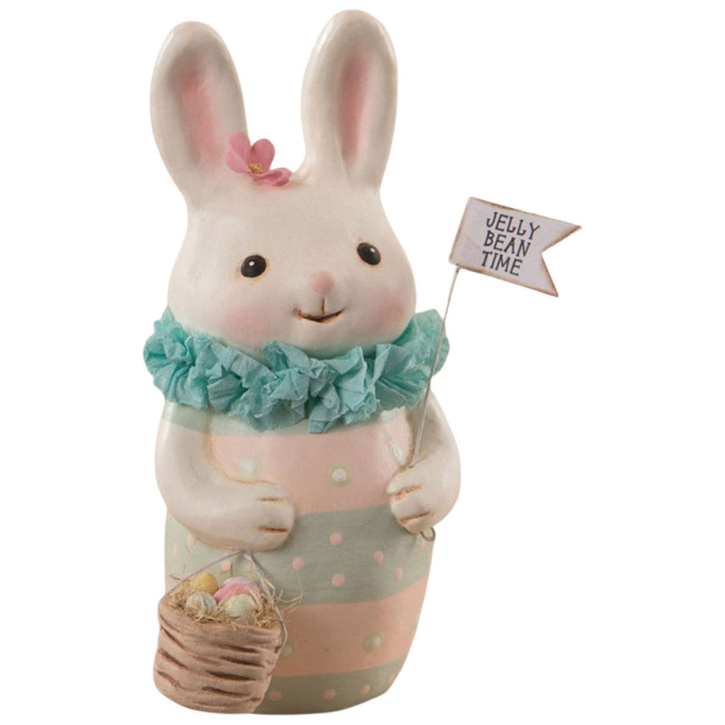 Jelly Bean Time Bunny Easter Figurine by Michelle Allen Bethany Lowe front