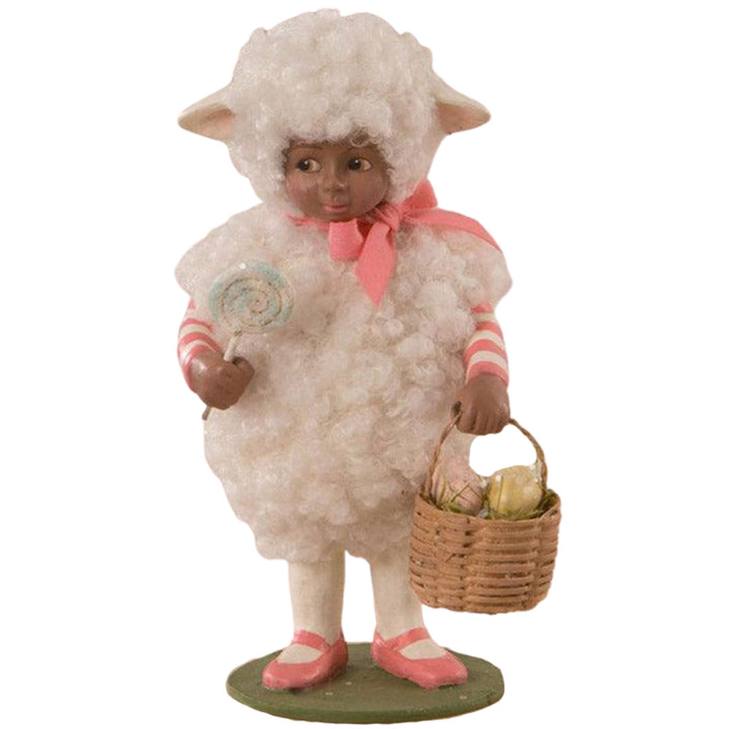Little Demi Lamb Easter Figurine by Bethany Lowe Designs front