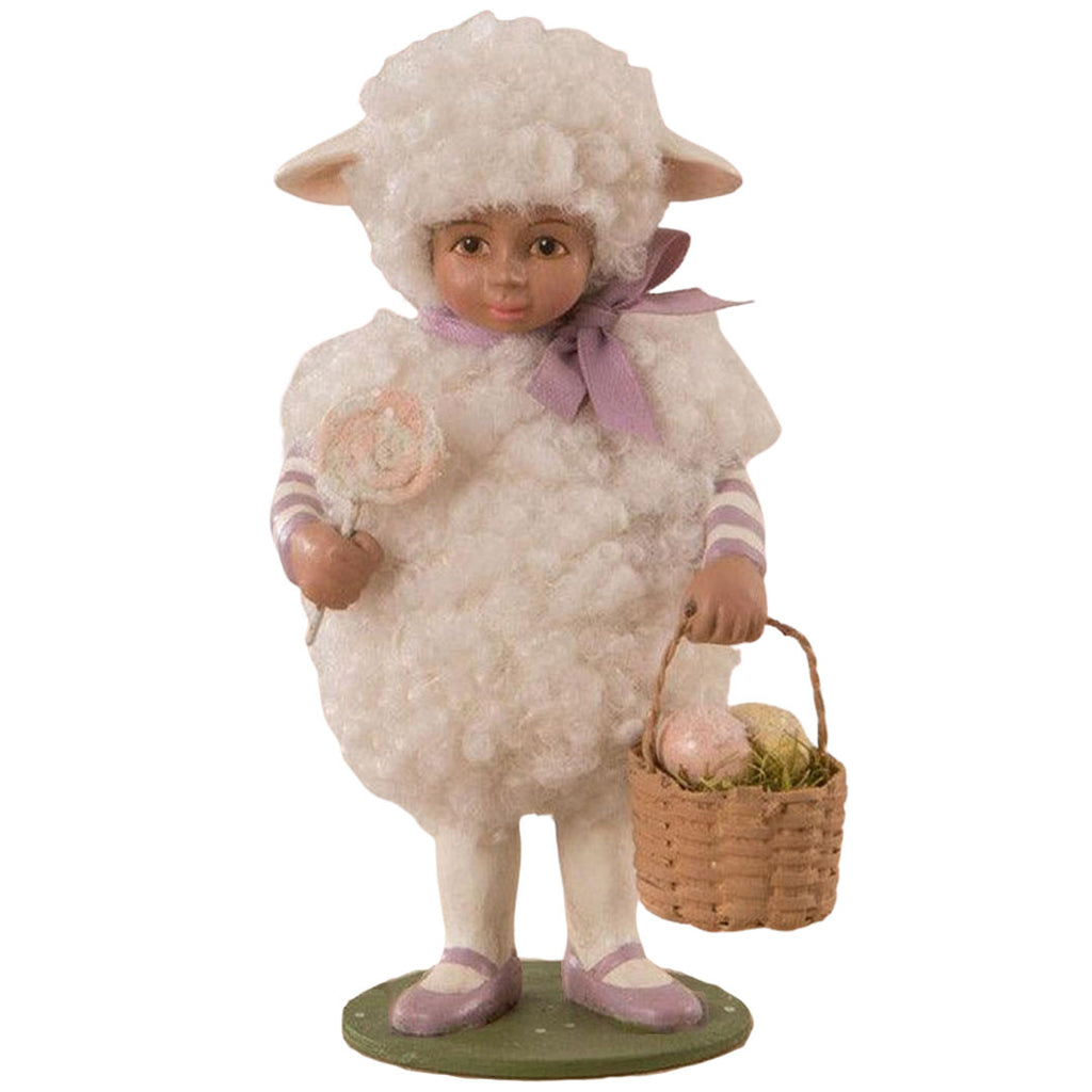 Little Molly Lamb Easter Figurine by Bethany Lowe Designs front