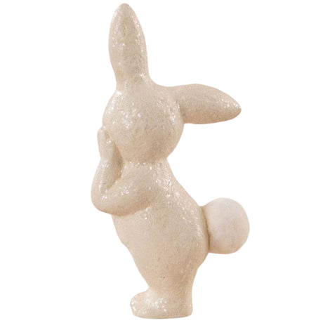 Posing Sparkle Bunny Easter Figurine by Bethany Lowe Designs back