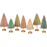 Pretty in Pastel Mini Bottle Brush Trees in Box by Bethany Lowe