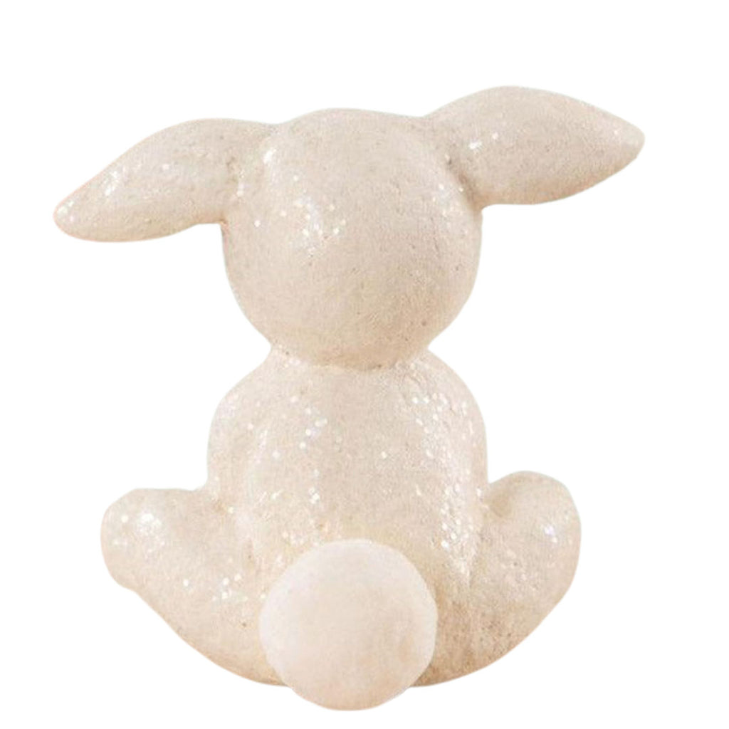 Sitting Sparkle Bunny Easter Figurine by Bethany Lowe Designs back