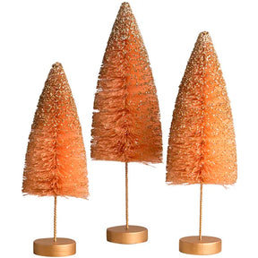 One in a Melon Fall Bottle Brush Trees - Set of 3 by Bethany Lowe