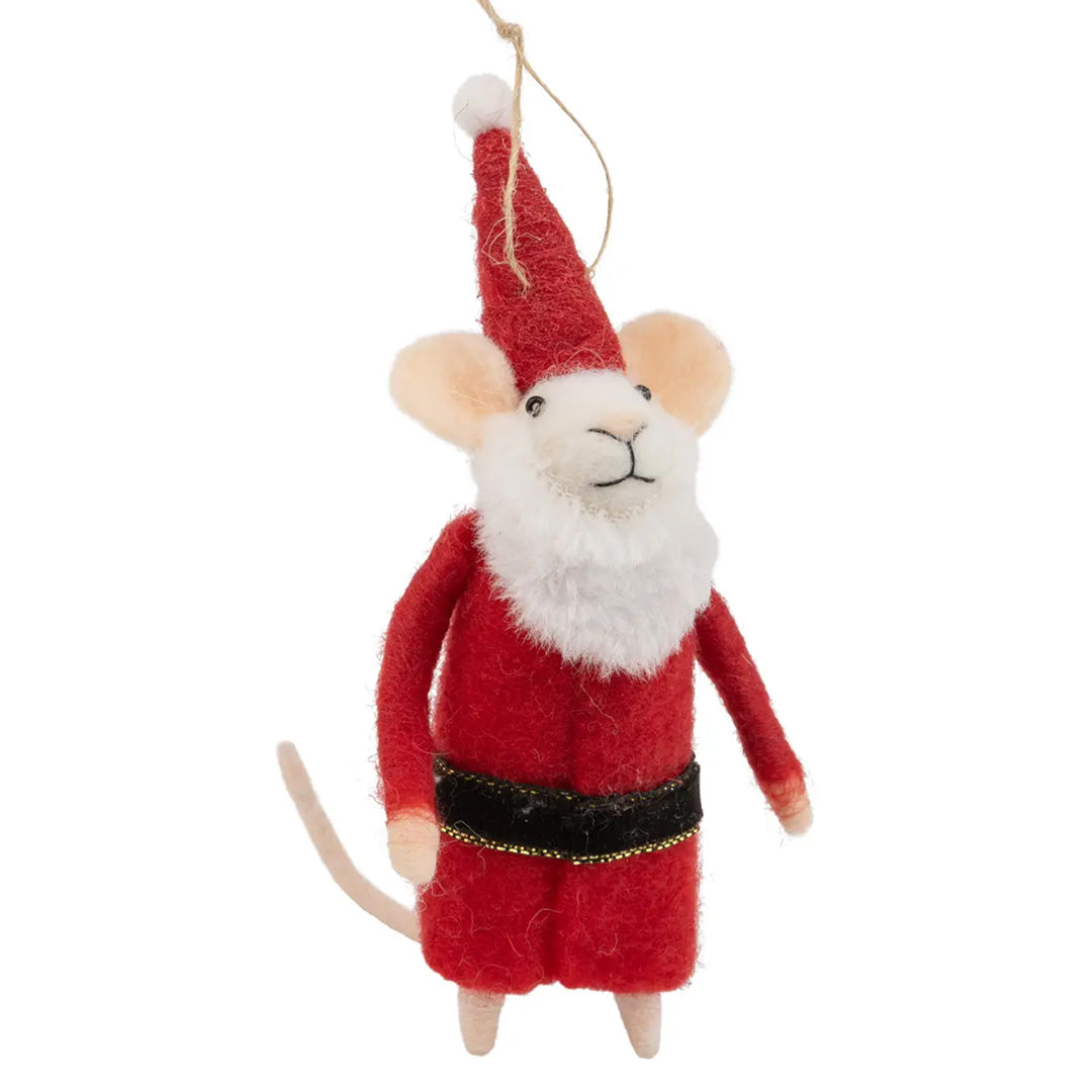 Mouse Santa Coat and Hat Ornament